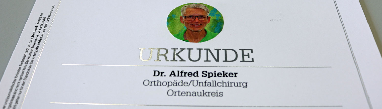 Bild Focus Arztsuche Siegel Dr. Alfred Spieker Achern Orthopädie 2019
